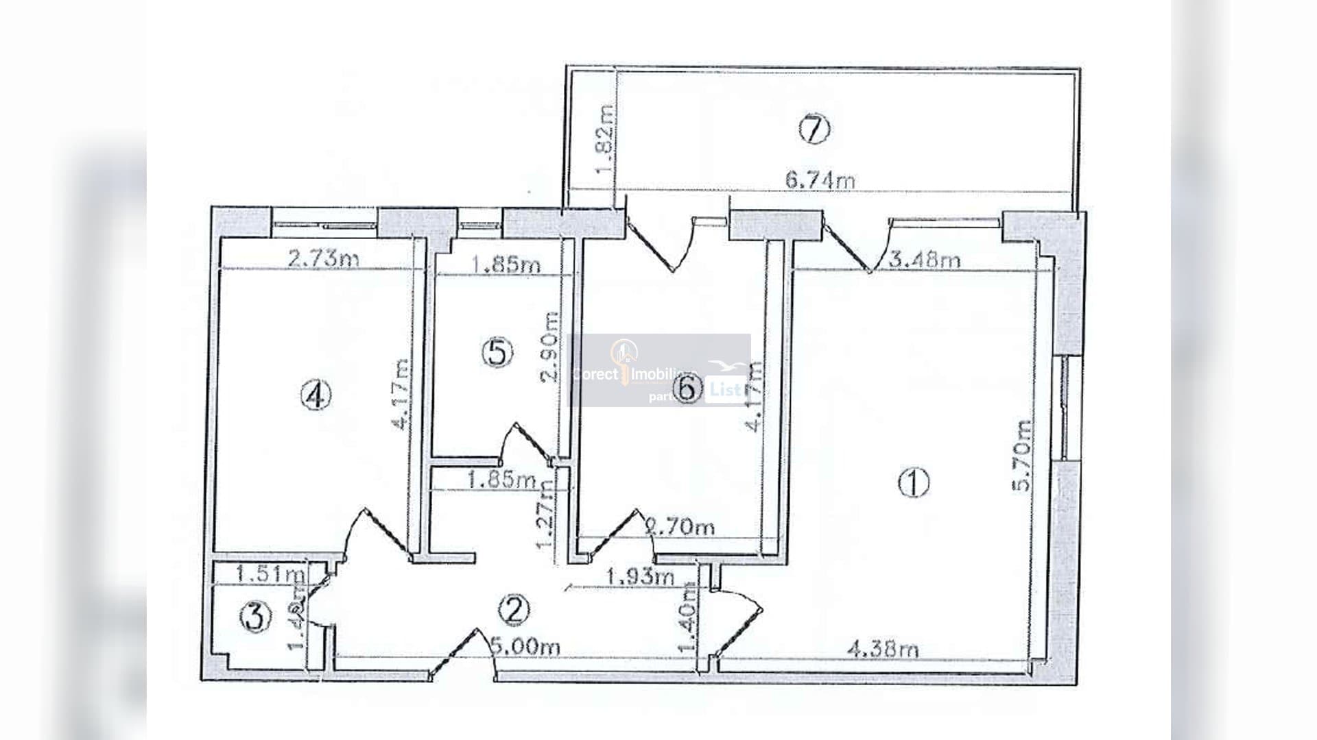 Apartament 3 camere | Zona Panoramic | 60.4 mp | Bloc nou | Parcare | — 8